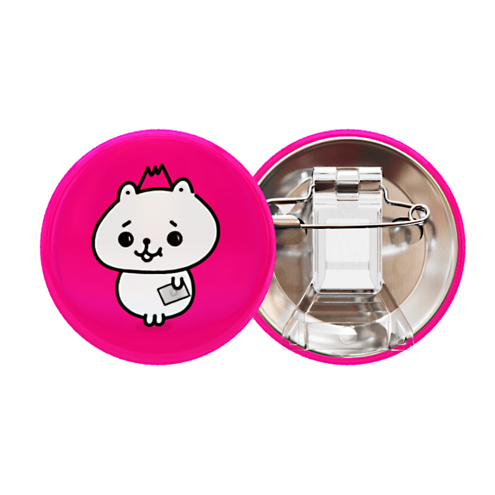 チョピやま(全身)缶バッジ スタンドピン(44mm・レッド)