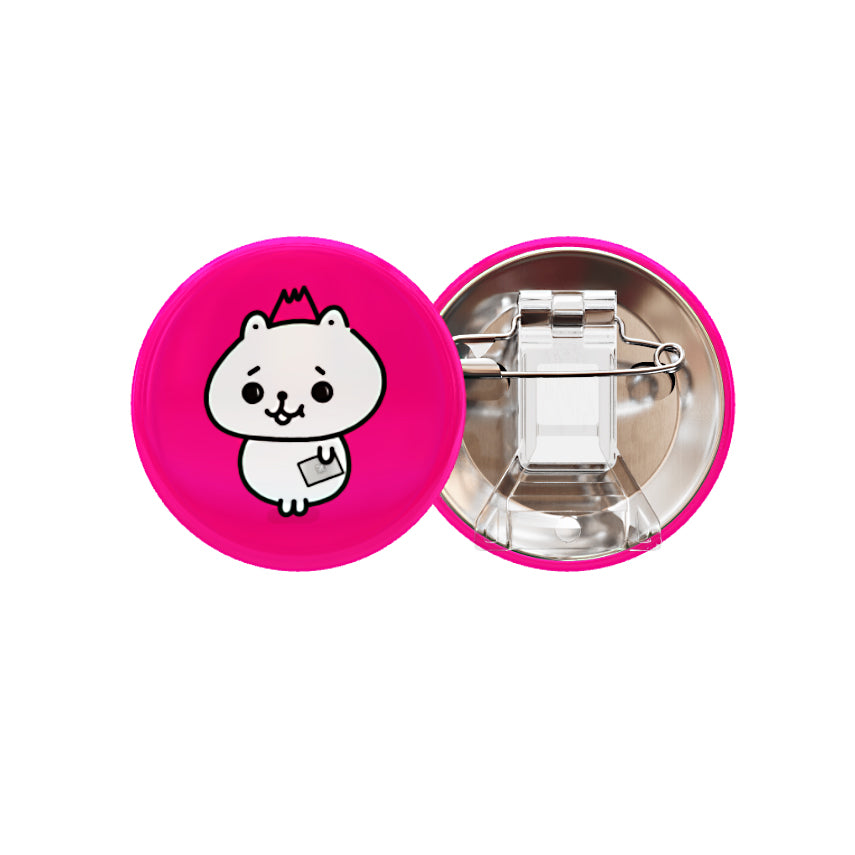 チョピやま(全身)缶バッジ スタンドピン(44mm・レッド)